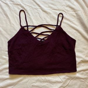 SOLD! Maroon Cross Bralette